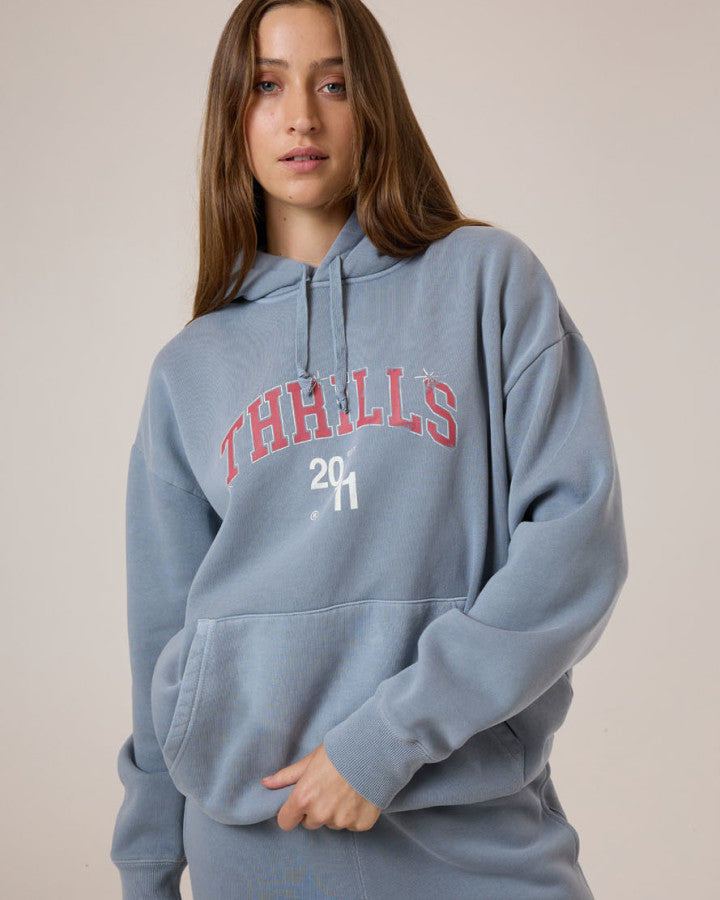 Thrills Stadium Fleece Hood - Smog in Smog