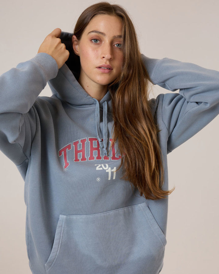 Thrills Stadium Fleece Hood - Smog in Smog