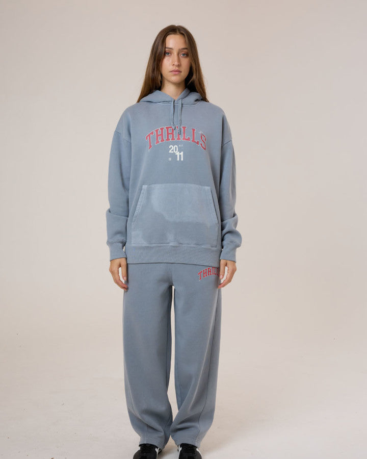 Thrills Stadium Fleece Hood - Smog in Smog