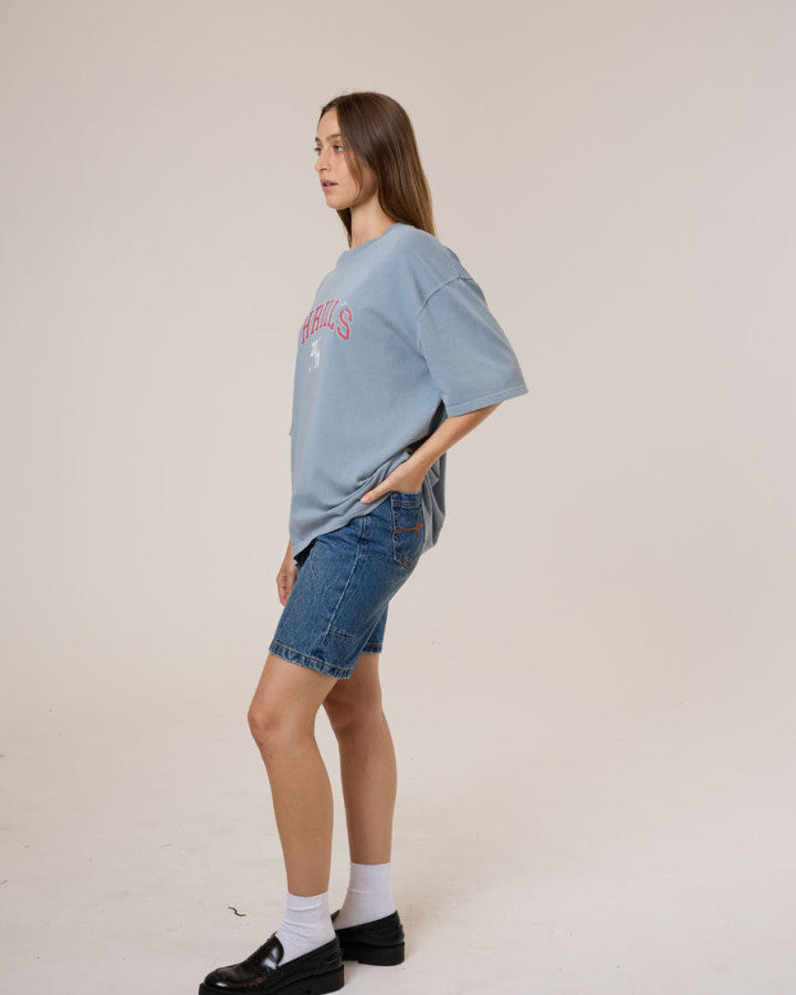 Thrills Stadium Oversized Tee - Smog in Smog