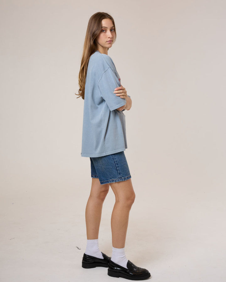 Thrills Stadium Oversized Tee - Smog in Smog