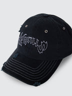 Thrills Co Staggered 6 Panel Cap - Black in Black