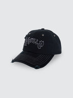 Thrills Co Staggered 6 Panel Cap - Black in Black