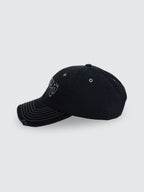 Thrills Co Staggered 6 Panel Cap - Black in Black