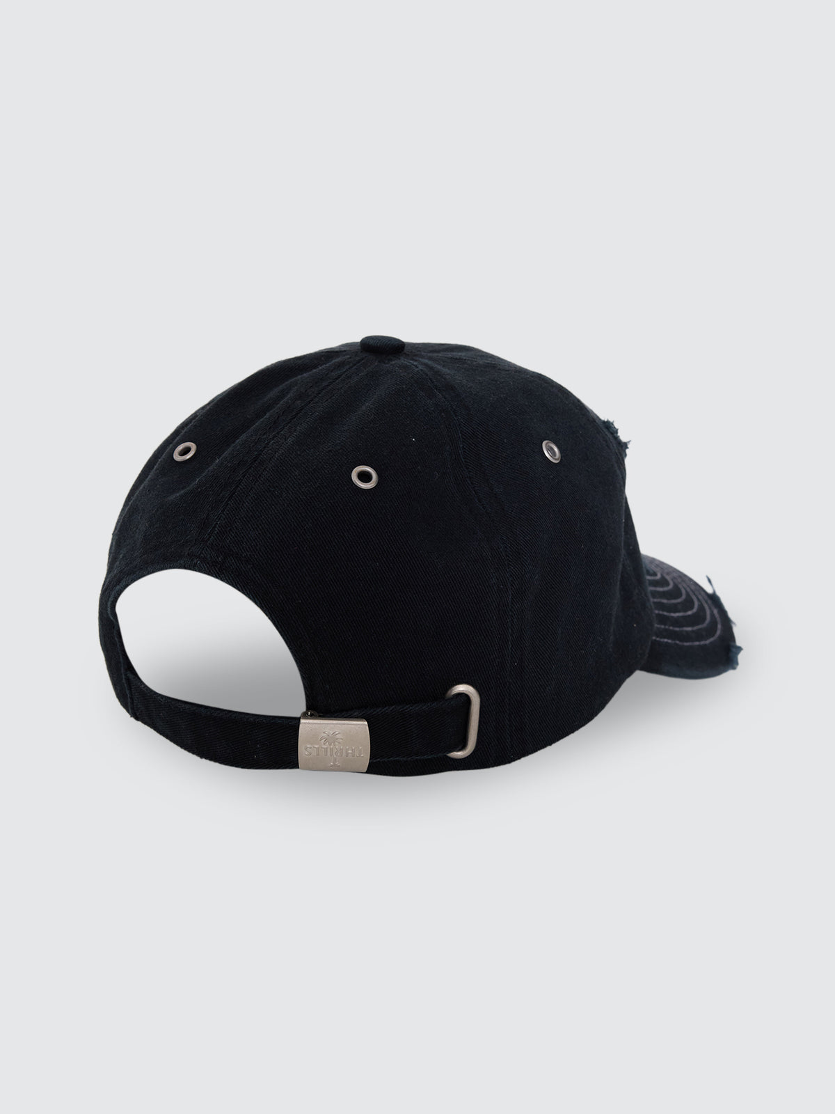 Thrills Co Staggered 6 Panel Cap - Black in Black