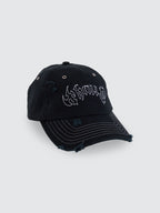 Thrills Co Staggered 6 Panel Cap - Black in Black