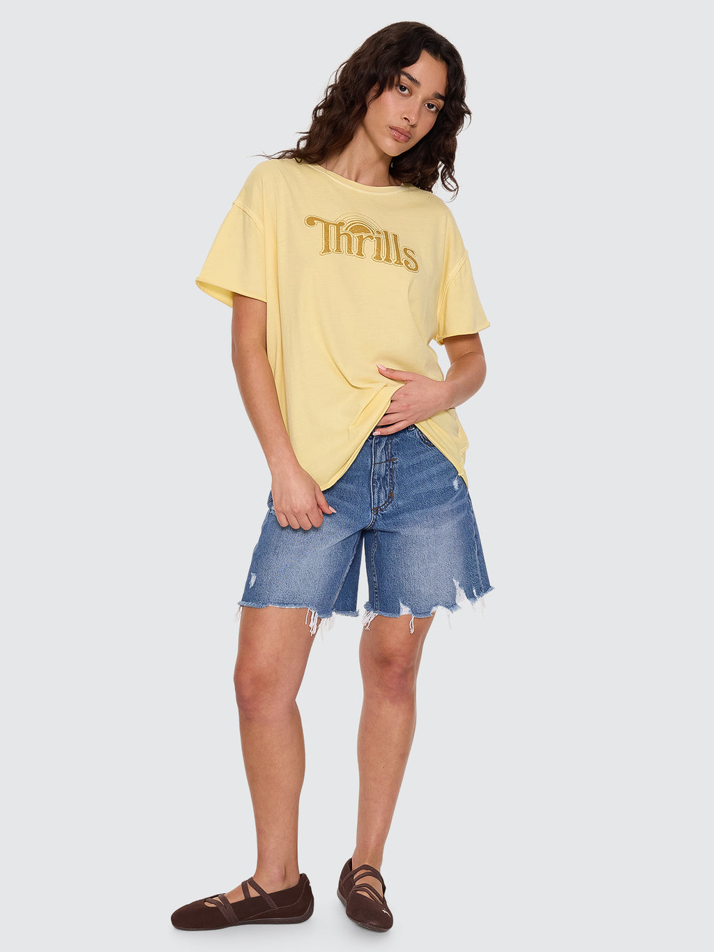 Thrills Co Sunrise Easy Tee - Sunlight in Sunlight