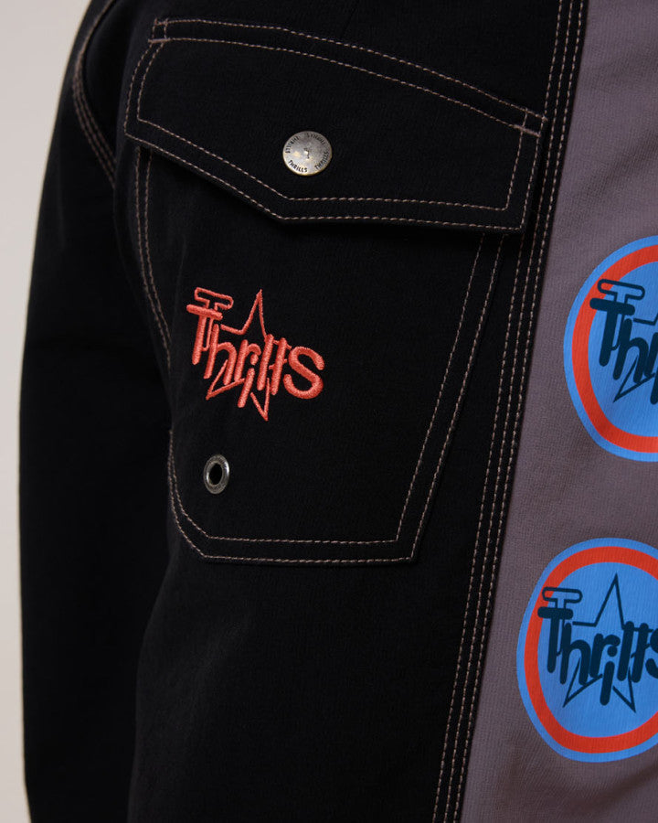 Thrills Super Blast Boardshort - Black in Black