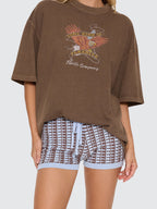 Thrills Co Talia Knit Shortie - Skyway - Cocoa in Skyway - Cocoa