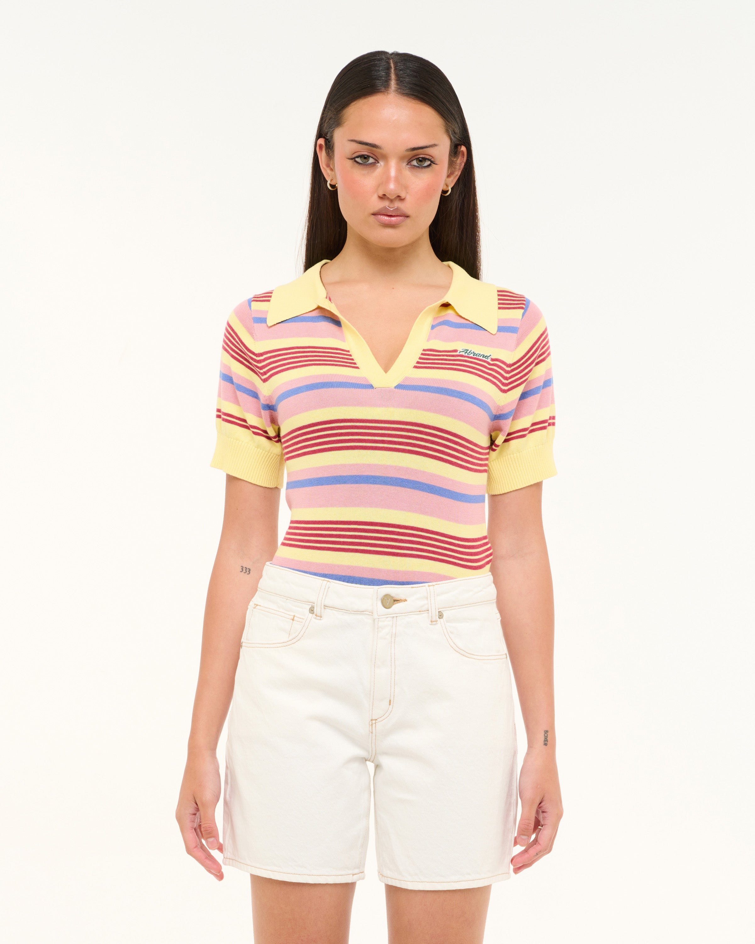 Abrand Jeans Team Player Knit Polo in MULTI