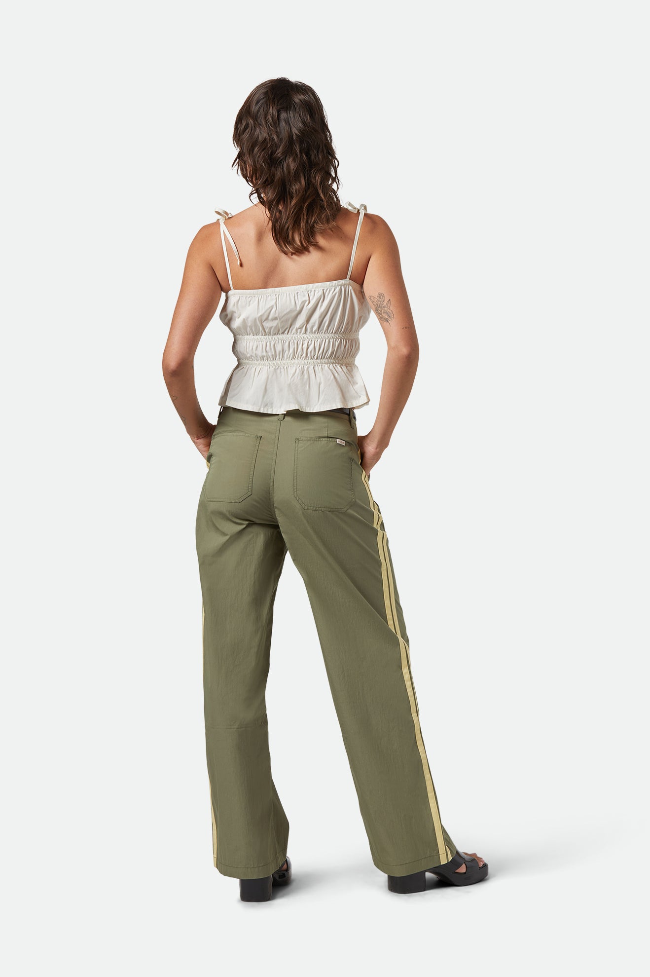 Brixton The Jane Lw Wide Leg Pant in OLIVE SURPLUS