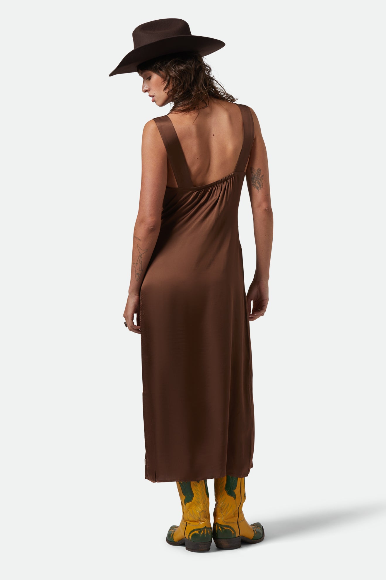 Brixton The Ridge Slip Dress in PINECONE BROWN