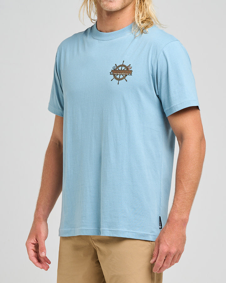 The Mad Hueys The Sea Captain | Ss Tee - Steel Blue in STEEL BLUE