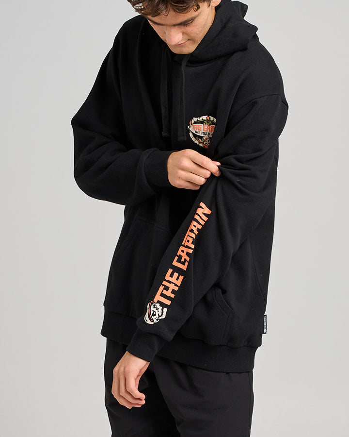 The Mad Hueys The Tiki Captain | Hooded Pullover - Black in BLACK