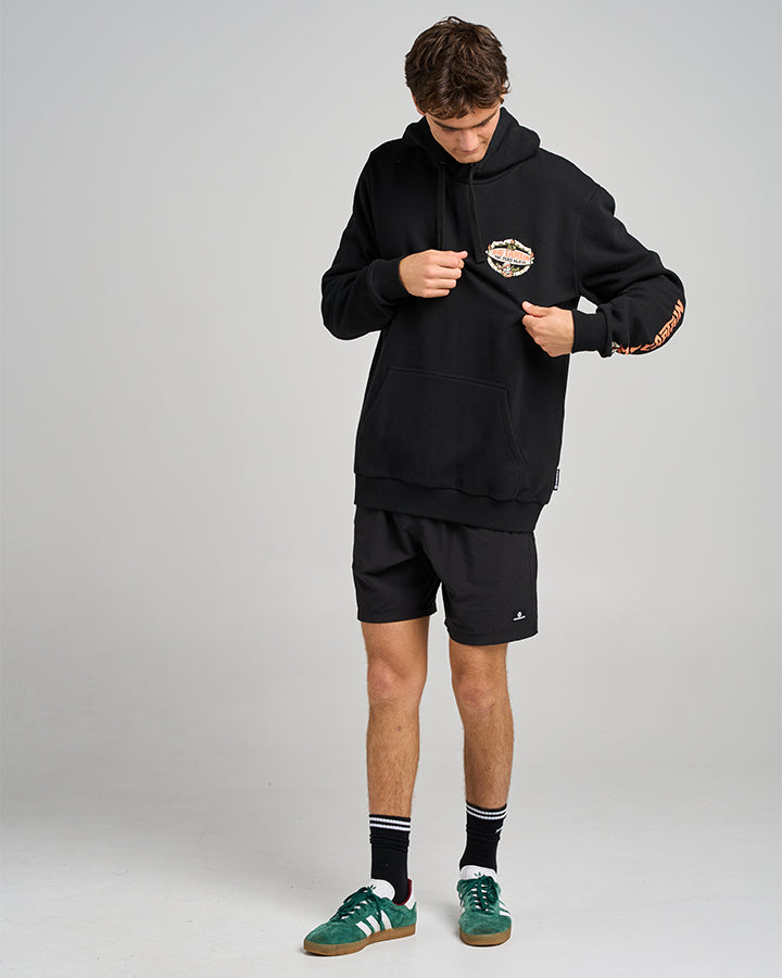The Mad Hueys The Tiki Captain | Hooded Pullover - Black in BLACK