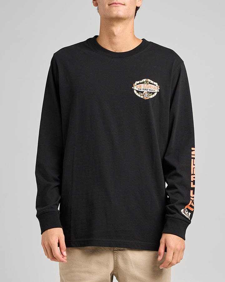 The Mad Hueys The Tiki Captain | Ls Tee - Black in BLACK