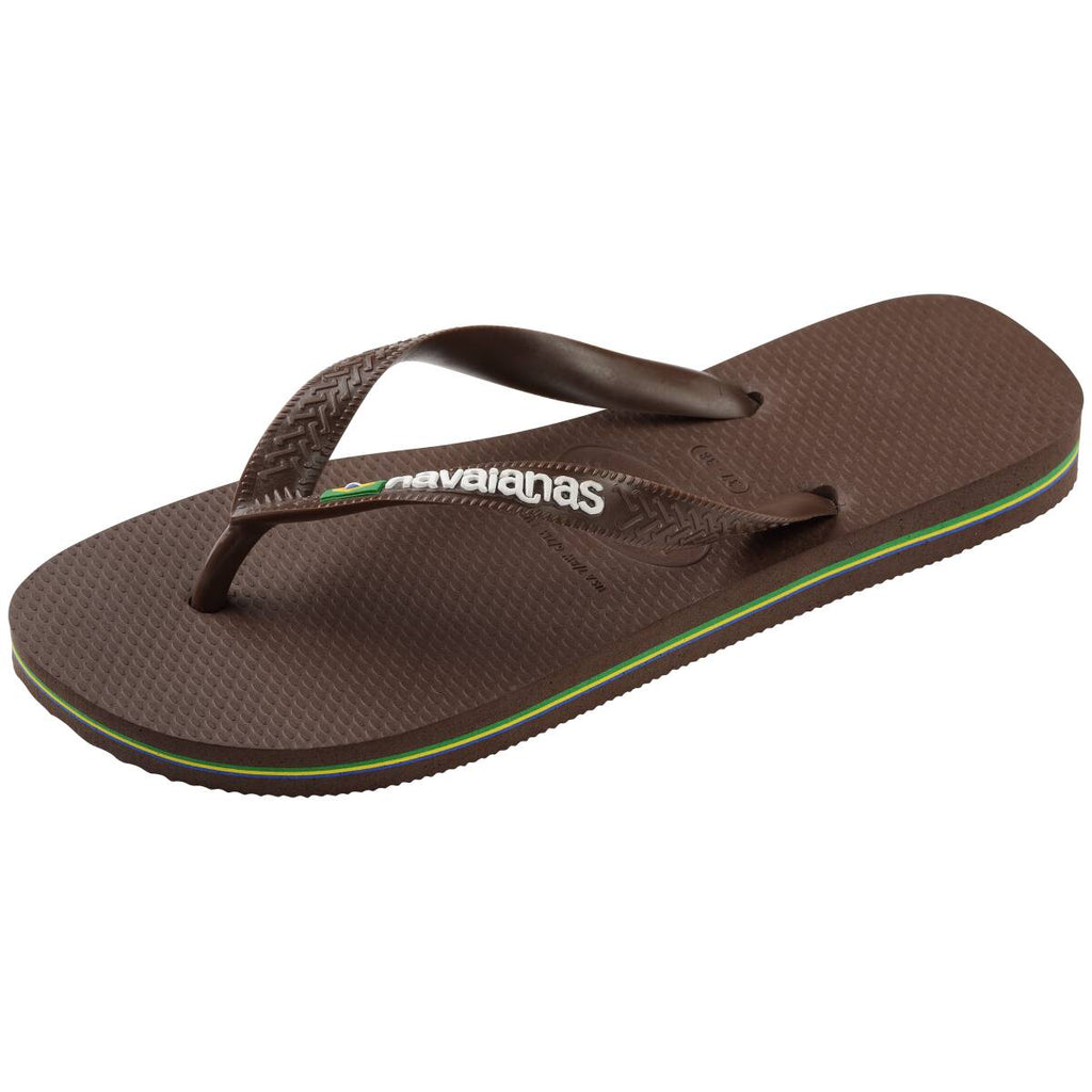 Havaianas Top Brazil Logo Brown in Brown