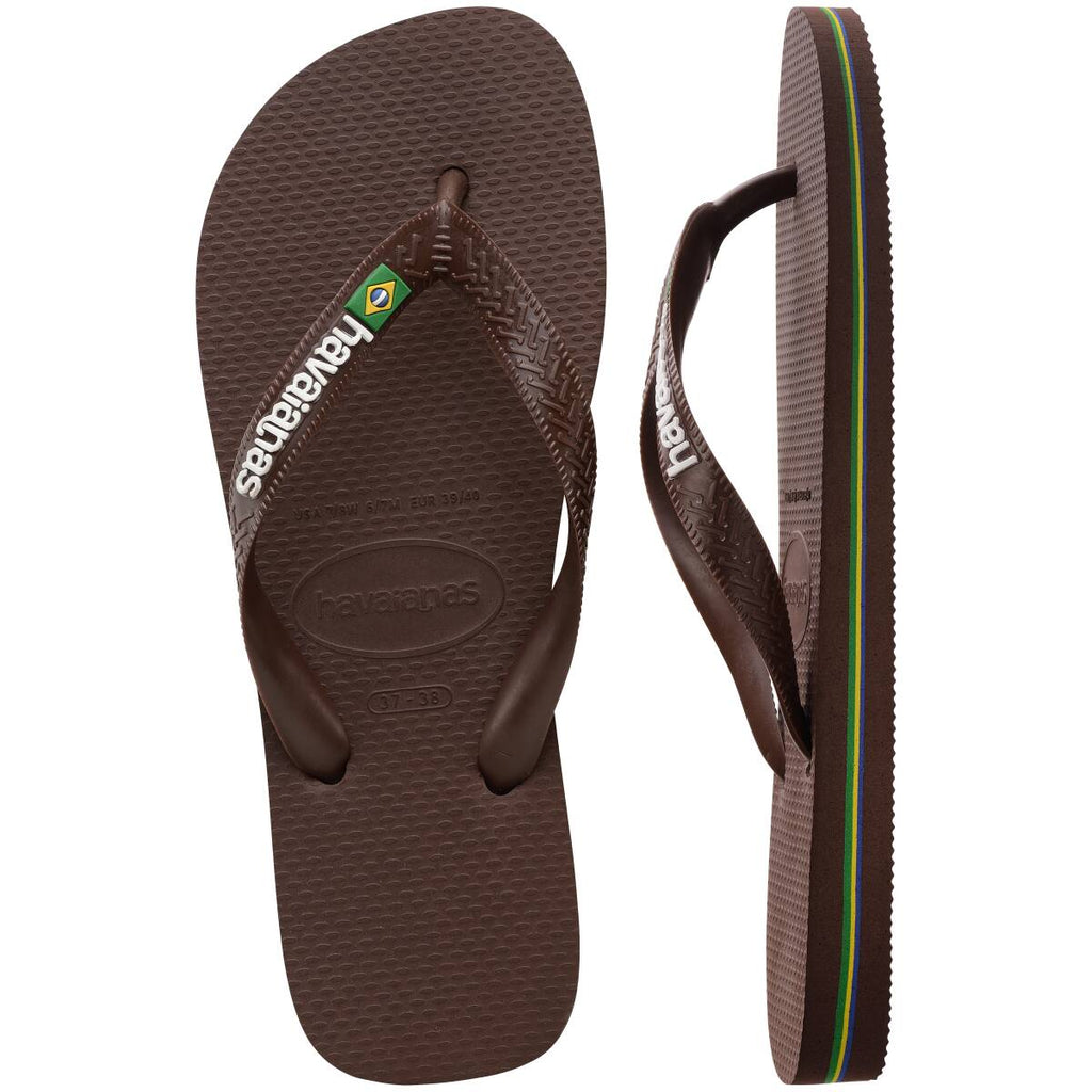 Havaianas Top Brazil Logo Brown in Brown