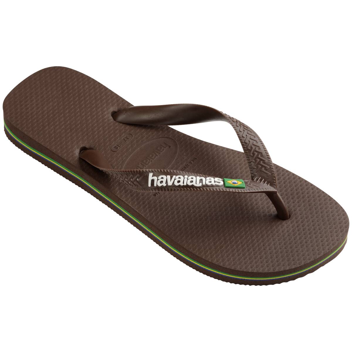 Havaianas Top Brazil Logo Brown in Brown