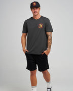 The Mad Hueys Triple Hooked Cuda | Ss Tee in VINTAGE BLACK