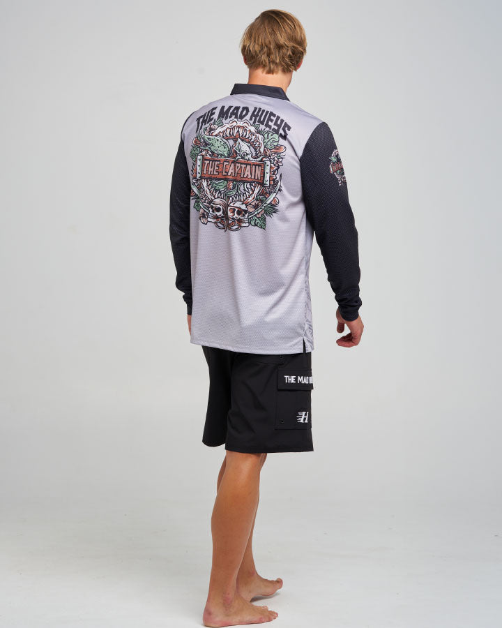 The Mad Hueys Troppo Captain | Upf 50+ Fishing Jersey in SMOKE
