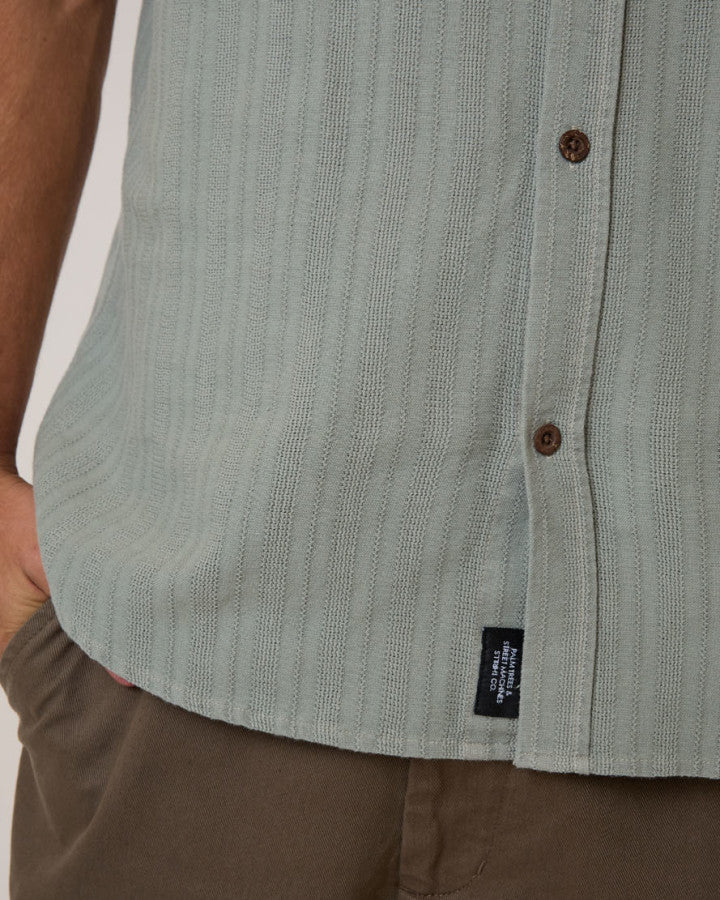 Thrills Unhinged Short Sleeve Shirt - Dirty Sage in Dirty Sage