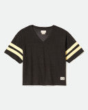 Brixton Varsity Football Mesh Tee in WASHED BLACK