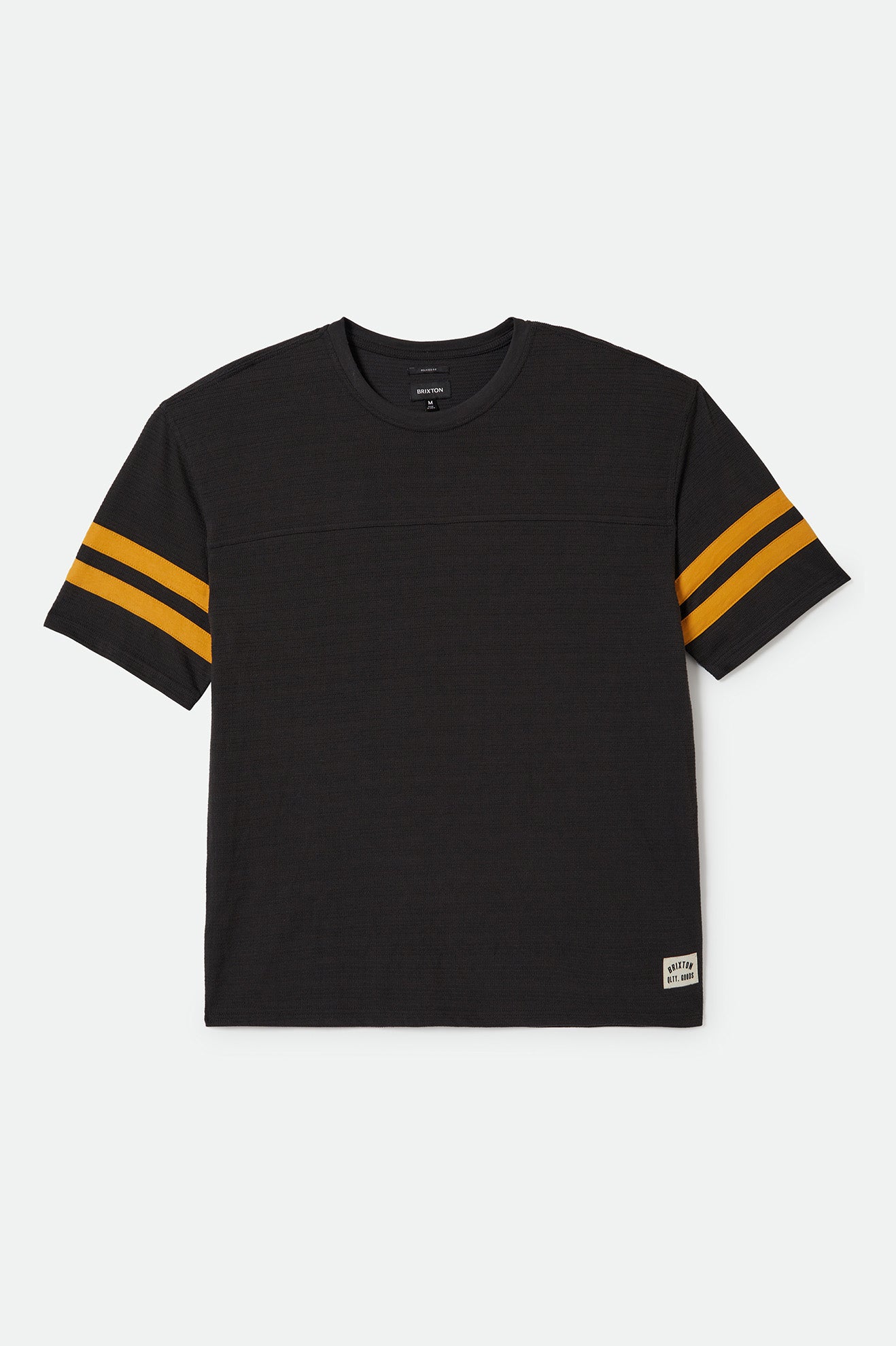 Brixton Vintage Football Mesh Jersey in WASHED BLACK/RAY FLOWER