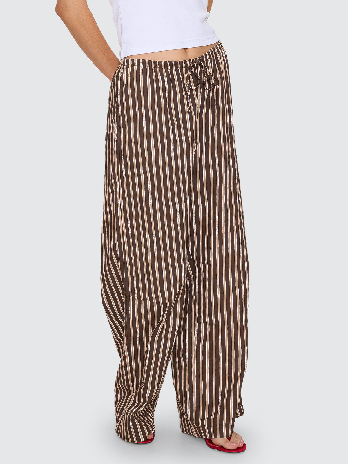 Thrills Co Watercolour Kira Relaxed Pant - Cocoa in Cocoa