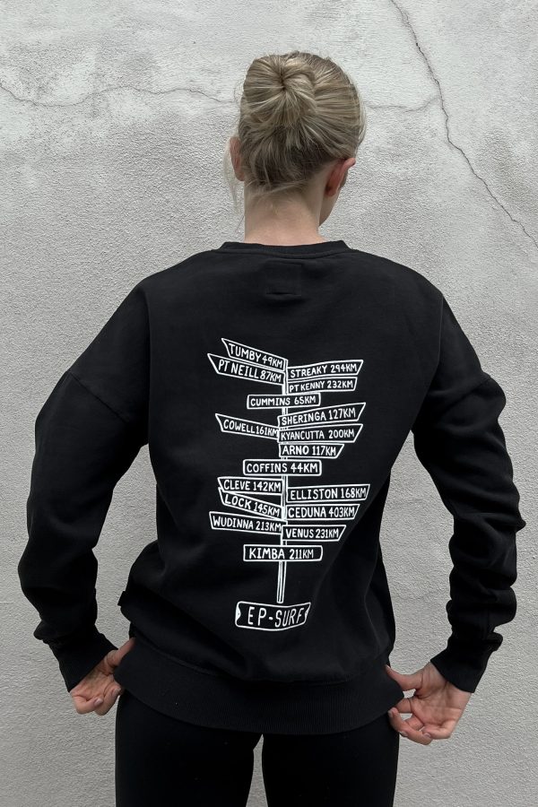 EPCWSIGNS Black/white Ep Surf Ep Crew W Signs Womens Jumpers & Crews Clothing Clothing