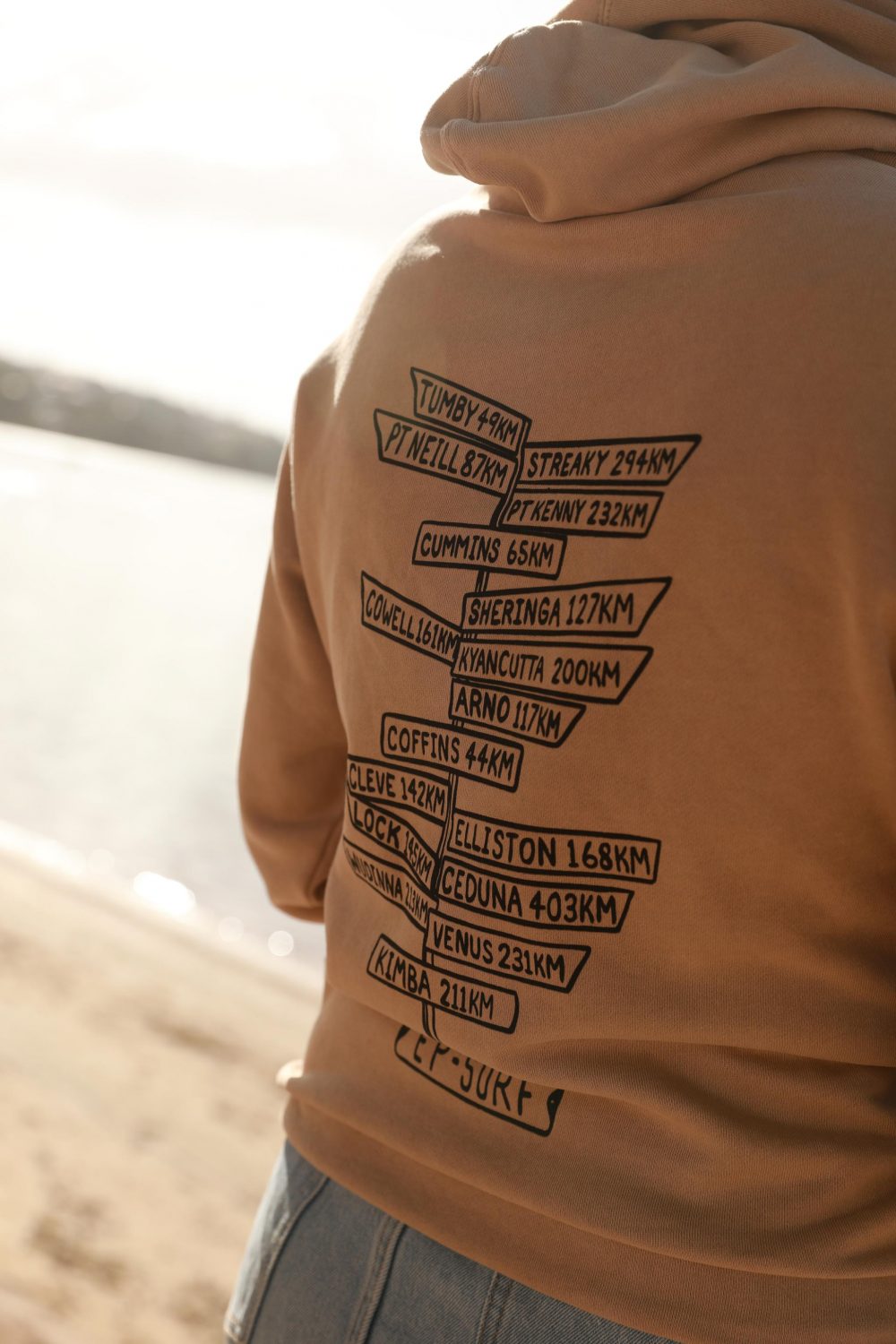 EPHMSIGNS Khaki/black Ep Surf Ep Hoody M Signs Mens Jumpers & Crews Clothing Clothing
