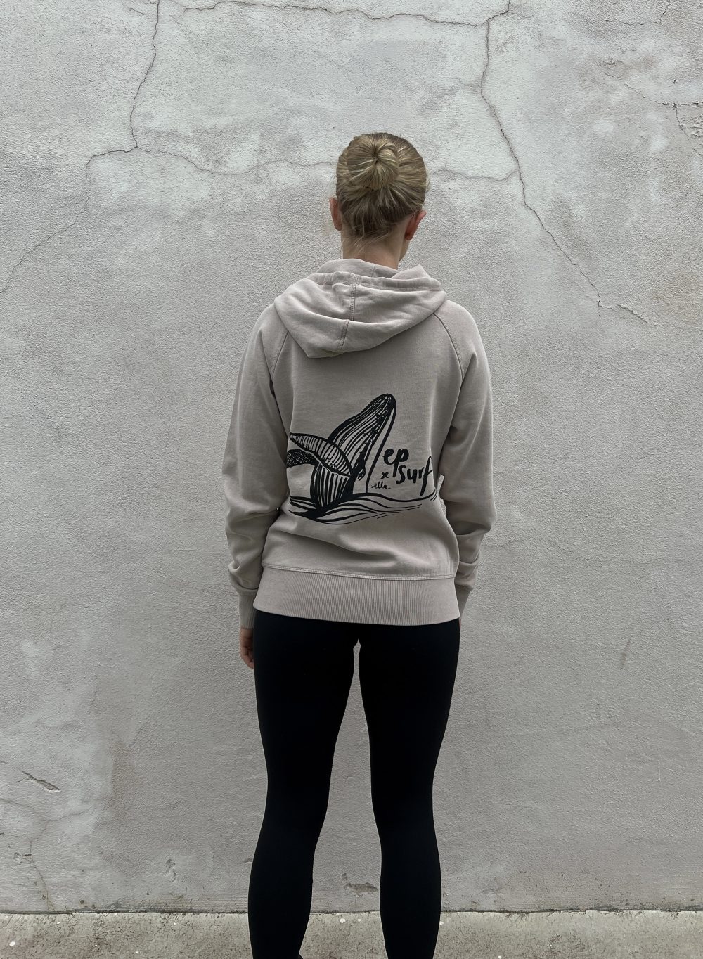 EPHWELWHAL Sand/black Ep Surf Ep Hoody W Ella Whale Womens Jumpers & Crews Clothing Clothing