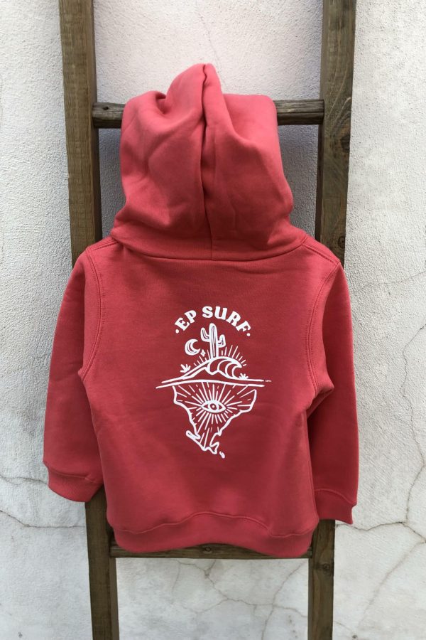 EPHKMOON Coral Red/white Ep Surf Ep Hoody K Moonwave Groms Jumpers & Crews Clothing Clothing