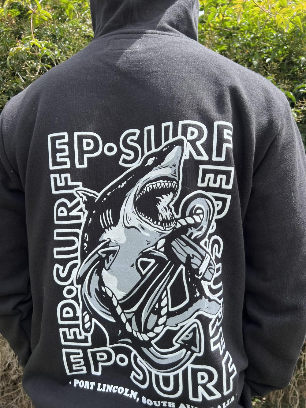 EPHUBSHARK Black/white Ep Surf Ep Hoody U Biffy Shark Unisex Jumpers & Crews Clothing Clothing