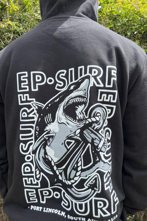 EPHUBSHARK Black/white Ep Surf Ep Hoody U Biffy Shark Unisex Jumpers & Crews Clothing Clothing