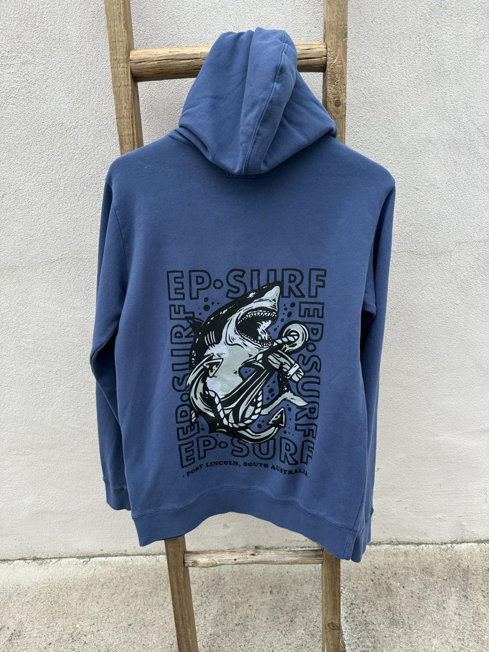 EPHUBSHARK Dusty Blue/black Ep Surf Ep Hoody U Biffy Shark Unisex Jumpers & Crews Clothing Clothing
